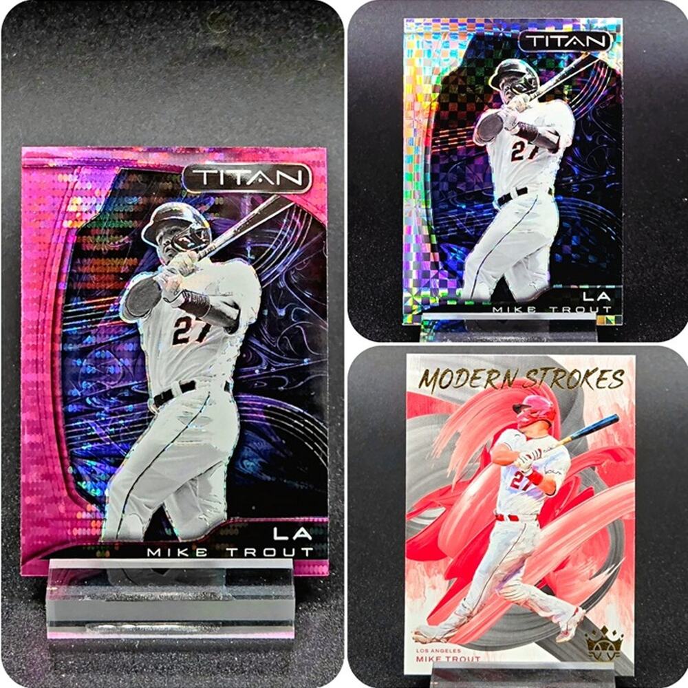 Mike Trout Titan Pink Pulsar Blocks Modern Strokes Los Angeles Angels Star